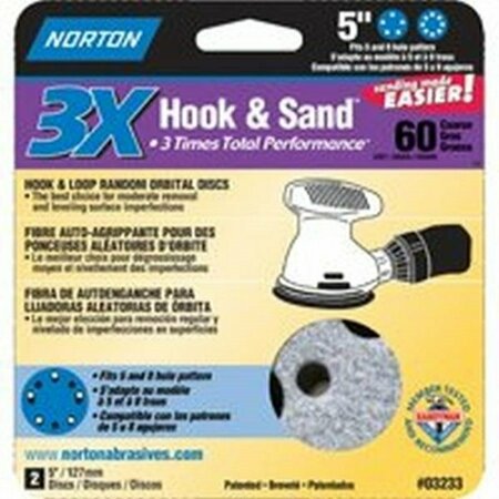 NORTON CO Sanding Disc H/L 5In 60Grit 03233